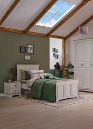 Hanah Home Cama Individual Monte Crema y Roble
